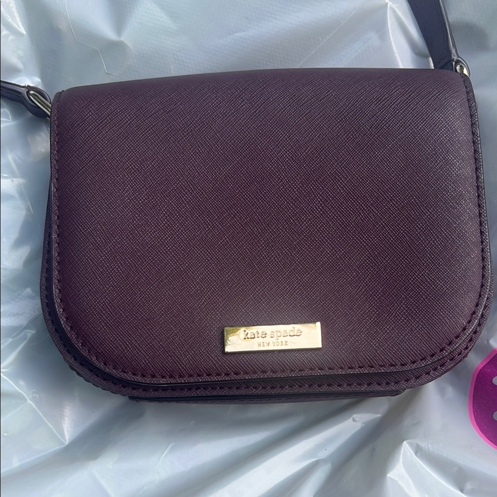 Kate Spade Purple Crossbody Bag with Gold Hardware